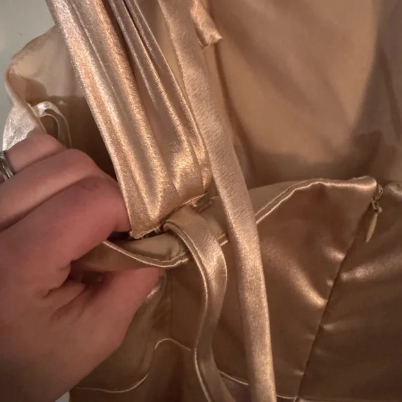 Chic Satin Maxi Dress in Soft Rose - Picture 5 of 12